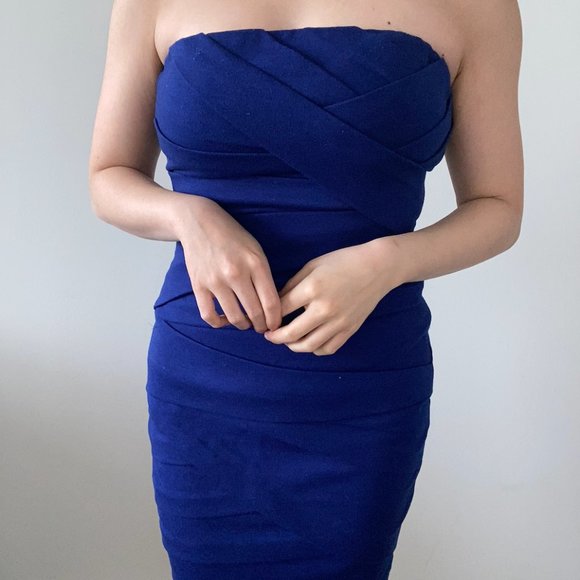 [NEW] Royal Blue Strapless Dress for Prom/Graduation/Weddings - Picture 2 of 4